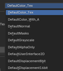Available texture presets in Blending to Unreal
